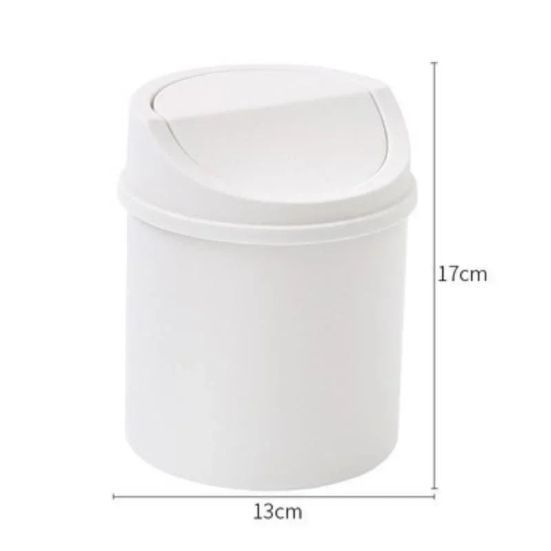 Mini Desktop Trash Can with Flip Cover – Compact Garbage Bin for Home, Office, and Workspace Organization