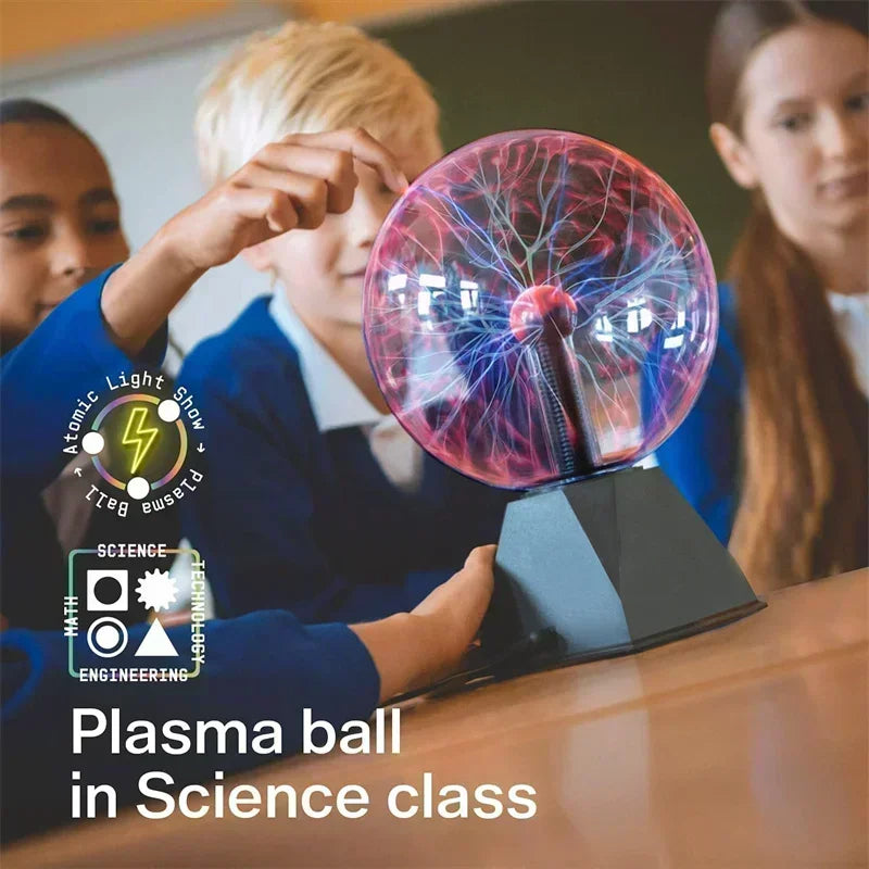 Magic Crystal Plasma Ball Touch Lamp – LED Electrostatic Light for Kids, Party Decor & Gift (3–8 Inch Options)