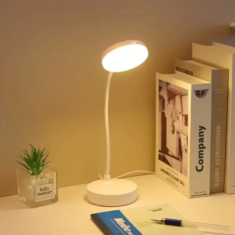 10-LED USB Rechargeable Desk Lamp – Touch Control with 3 Dimming Modes for Study, Office, and Reading