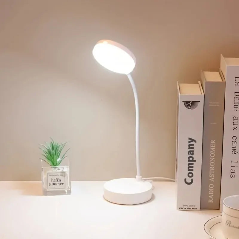 10-LED USB Rechargeable Desk Lamp – Touch Control with 3 Dimming Modes for Study, Office, and Reading