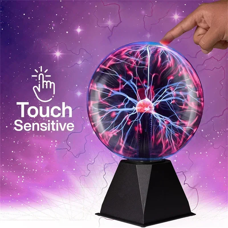 Magic Crystal Plasma Ball Touch Lamp – LED Electrostatic Light for Kids, Party Decor & Gift (3–8 Inch Options)
