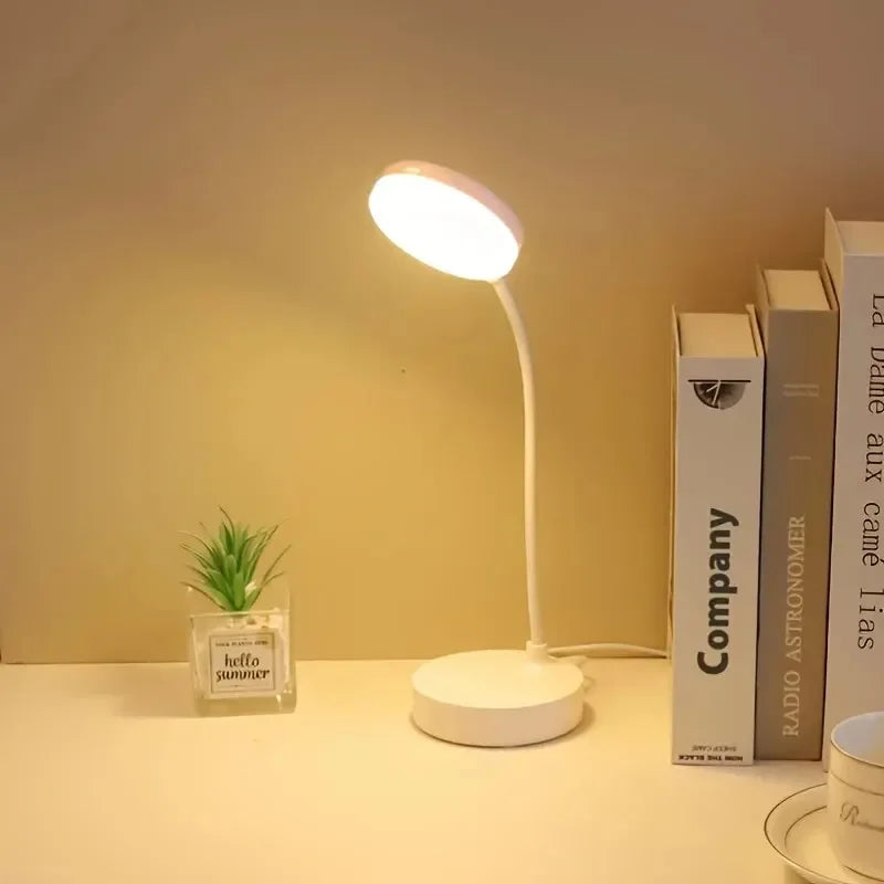 10-LED USB Rechargeable Desk Lamp – Touch Control with 3 Dimming Modes for Study, Office, and Reading