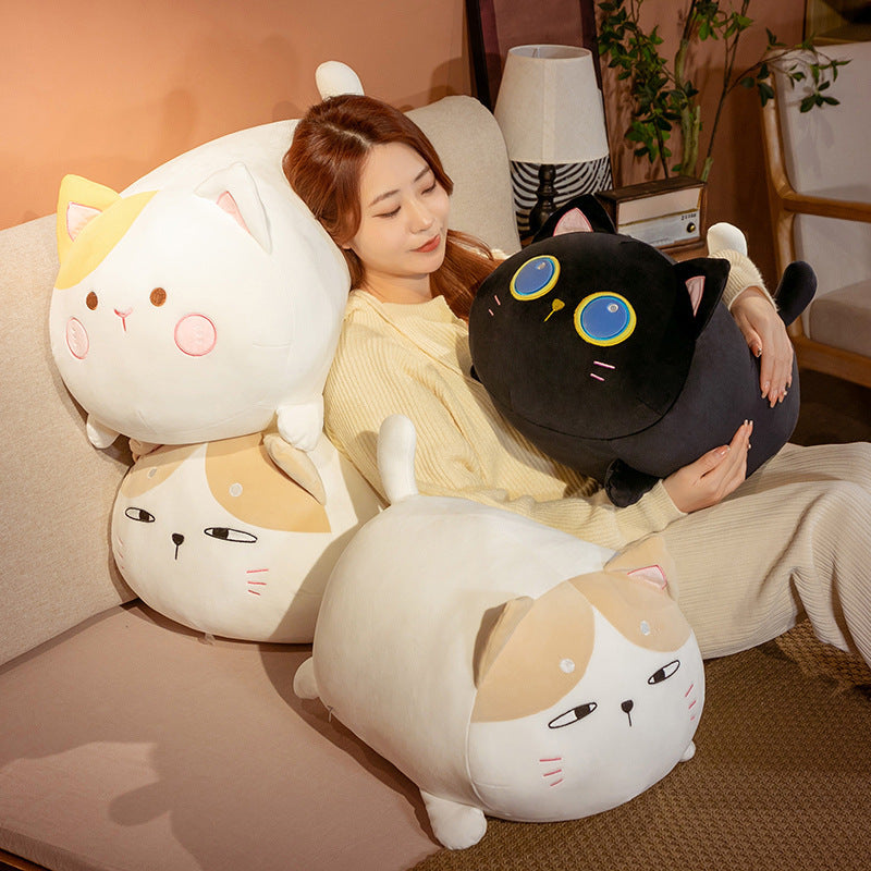 Cute Cat Plush Toy – Soft Stuffed Animal Doll in Multiple Colors