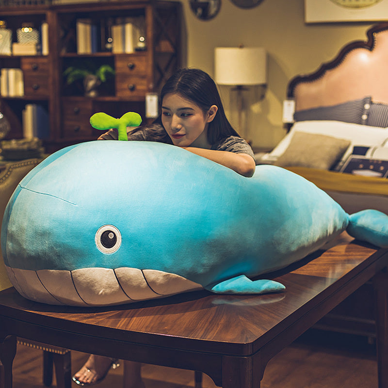 Whale Plush Toy – Cute Stuffed Animal Doll with Big Eyes