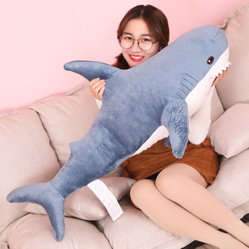 Shark Plush Pillow – Large Crystal Soft Stuffed Animal Cushion