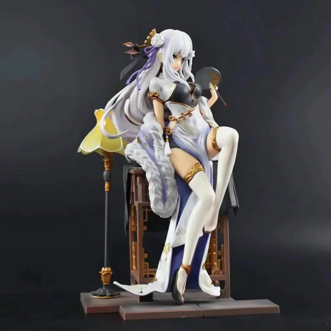 Re:Zero Emilia & Rem Figures – 23 cm Lolita Outfit PVC Anime Collectible Statue Models
