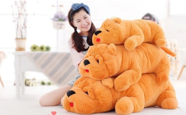 Kawaii Shar Pei Dog Plush Toy – Big Stuffed Animal Pillow for Kids and Adults