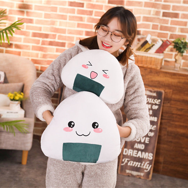 Cartoon Rice Ball Plush Toy – Cute Anime Stuffed Pillow Cushion