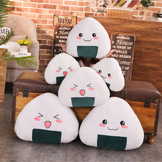 Cartoon Rice Ball Plush Toy – Cute Anime Stuffed Pillow Cushion