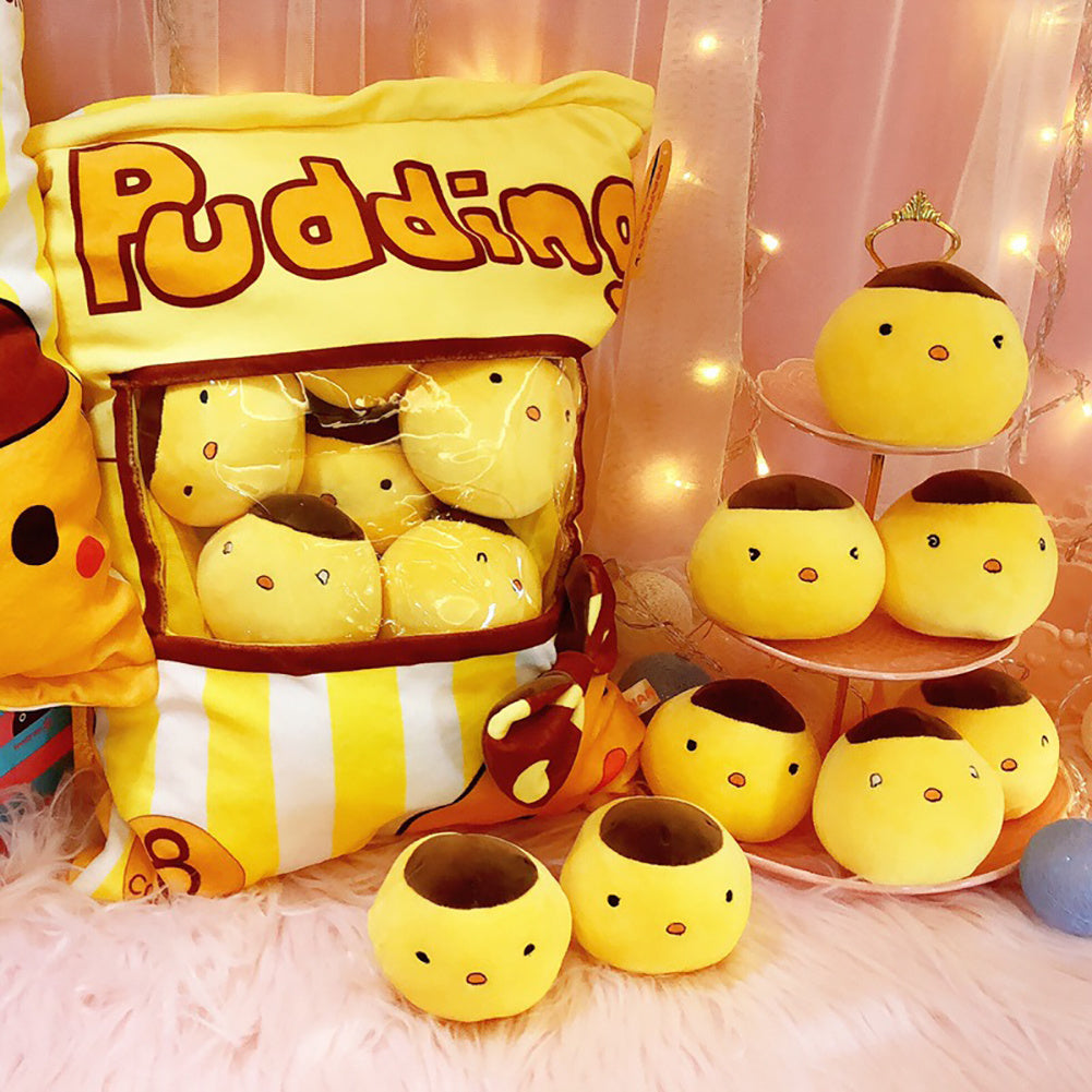 Snack Bag Plush Pillow – Large Stuffed Cushion with 8 Mini Plush Toys