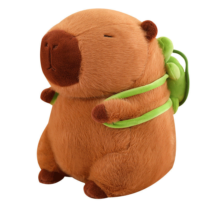 Capybara Plush Toy – Buddha Style Sitting Stuffed Animal Doll