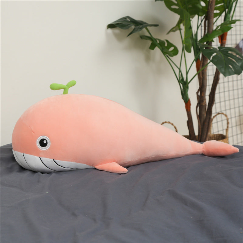 Whale Plush Toy – Cute Stuffed Animal Doll with Big Eyes