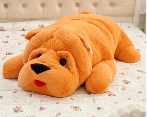 Kawaii Shar Pei Dog Plush Toy – Big Stuffed Animal Pillow for Kids and Adults
