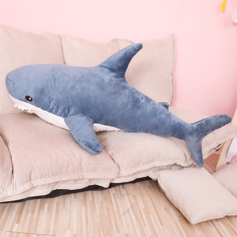 Shark Plush Pillow – Large Crystal Soft Stuffed Animal Cushion