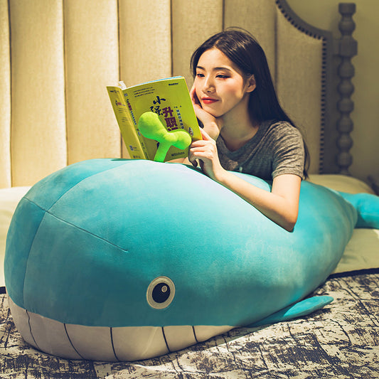 Whale Plush Toy – Cute Stuffed Animal Doll with Big Eyes