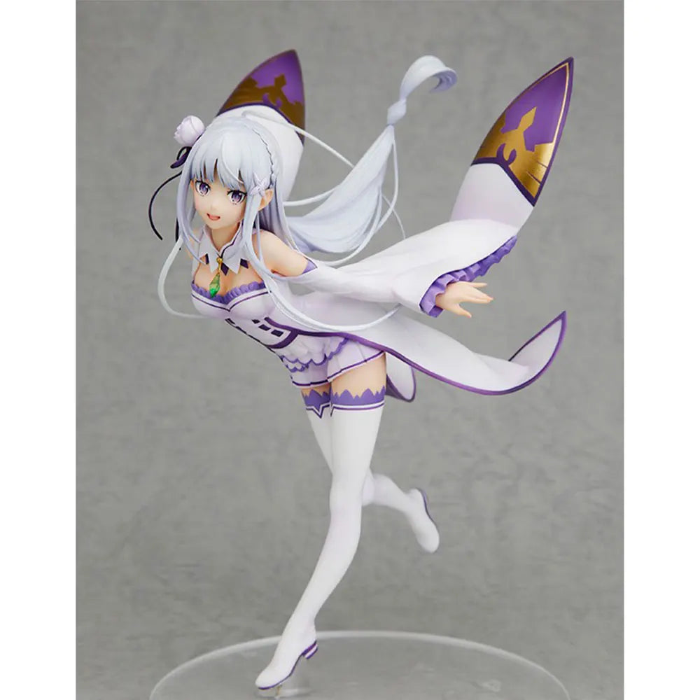 Re:Zero Emilia Figure – 25 cm Flying Pose PVC Anime Collectible Statue Model Toy