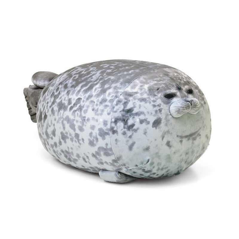 Seal Plush Cushion – Cute Stuffed Animal Pillow in Grey or White