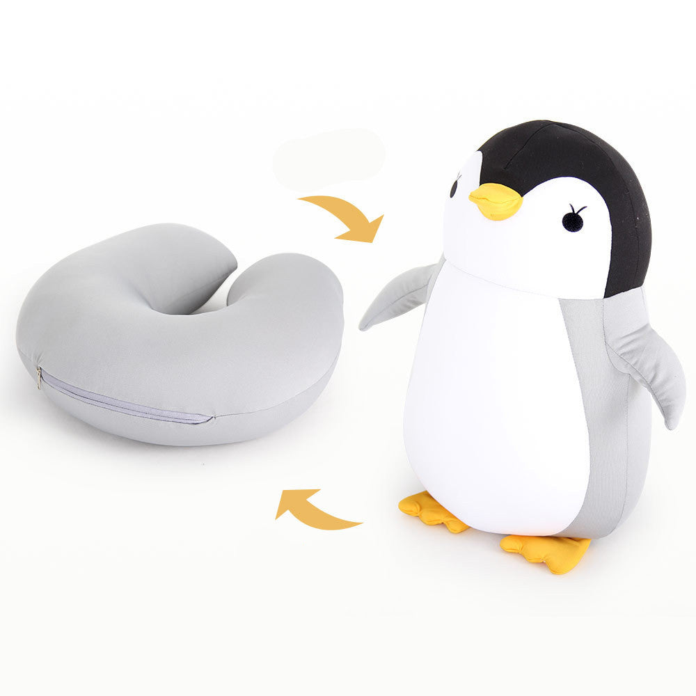 Penguin U-Shaped Neck Pillow – Soft Travel & Nap Pillow
