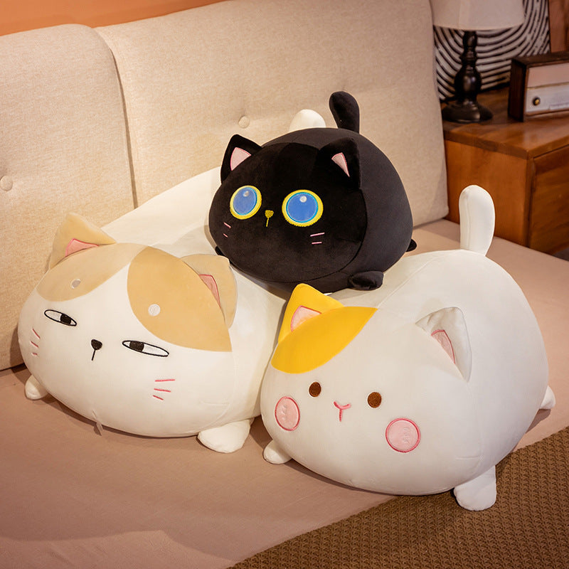 Cute Cat Plush Toy – Soft Stuffed Animal Doll in Multiple Colors