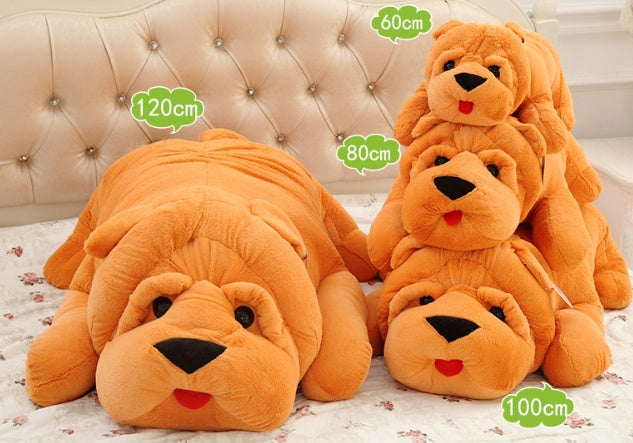 Kawaii Shar Pei Dog Plush Toy – Big Stuffed Animal Pillow for Kids and Adults