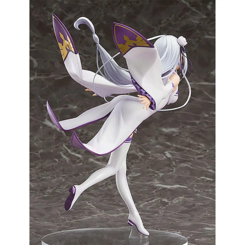Re:Zero Emilia Figure – 25 cm Flying Pose PVC Anime Collectible Statue Model Toy