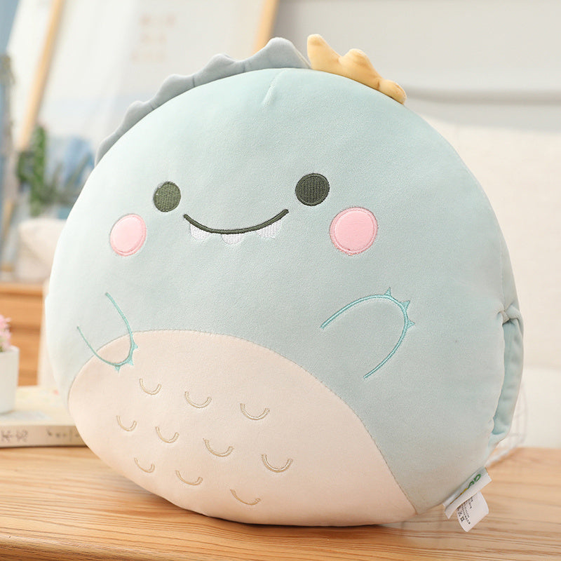 Cartoon Animal Hand Warmer Plush Pillow – Dinosaur, Pig, Bear & Penguin