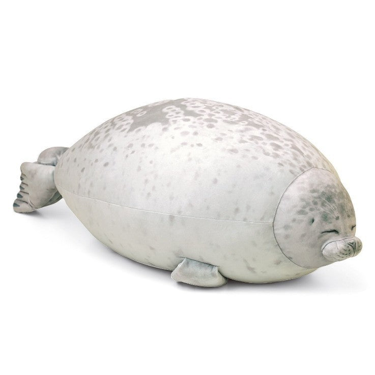 Seal Plush Cushion – Cute Stuffed Animal Pillow in Grey or White