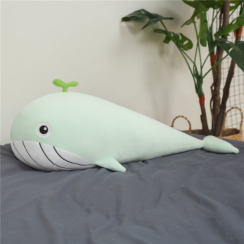 Whale Plush Toy – Cute Stuffed Animal Doll with Big Eyes