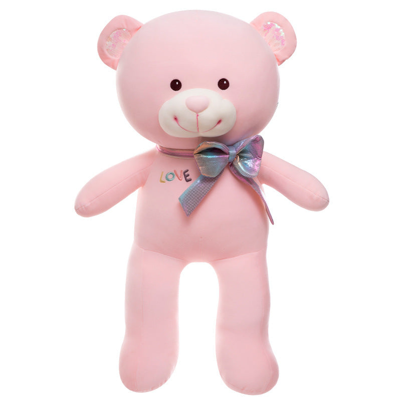 Cartoon Bow Big Bear Plush Toy – Soft & Cuddly Teddy Bear