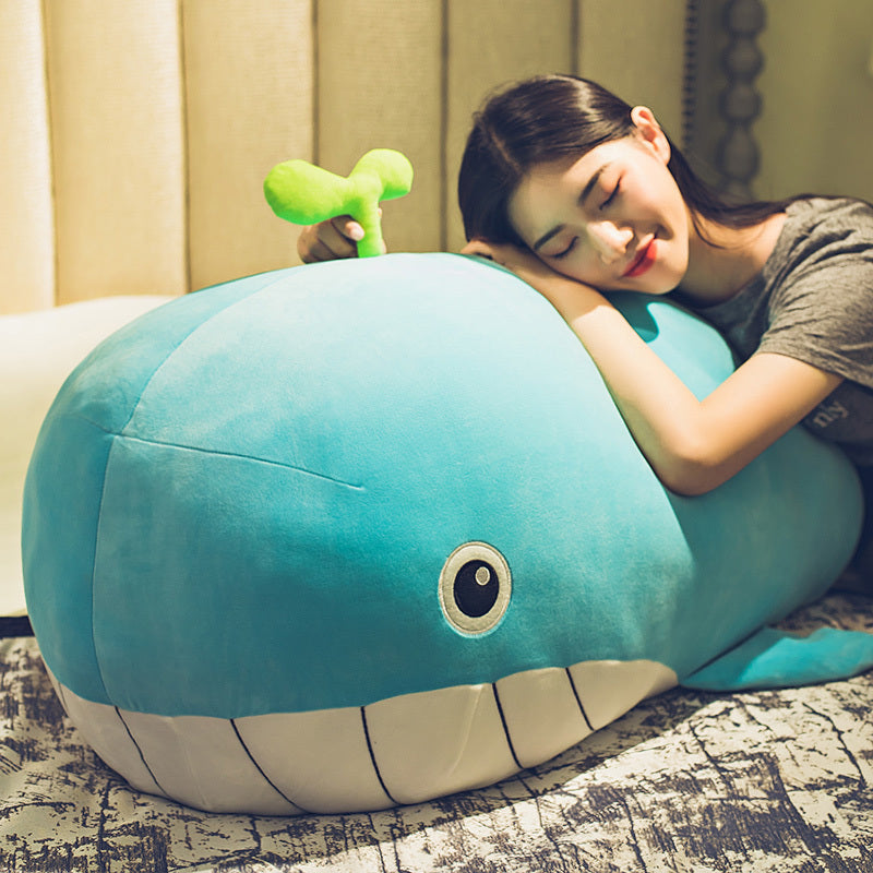 Whale Plush Toy – Cute Stuffed Animal Doll with Big Eyes