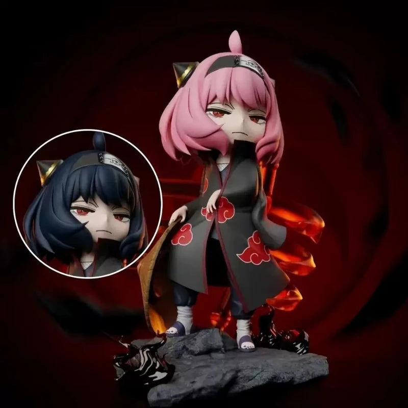 Spy×Family Anya Forger Replica Figure – Cosplay Crossover Naruto Itachi Uchiha & Pain PVC Collectible Model Toy