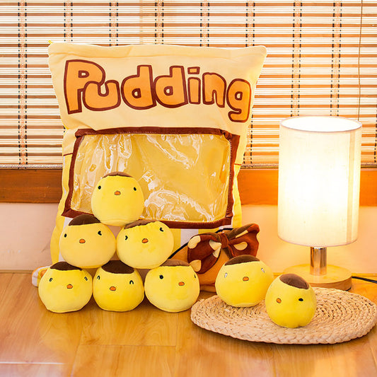 Snack Bag Plush Pillow – Large Stuffed Cushion with 8 Mini Plush Toys