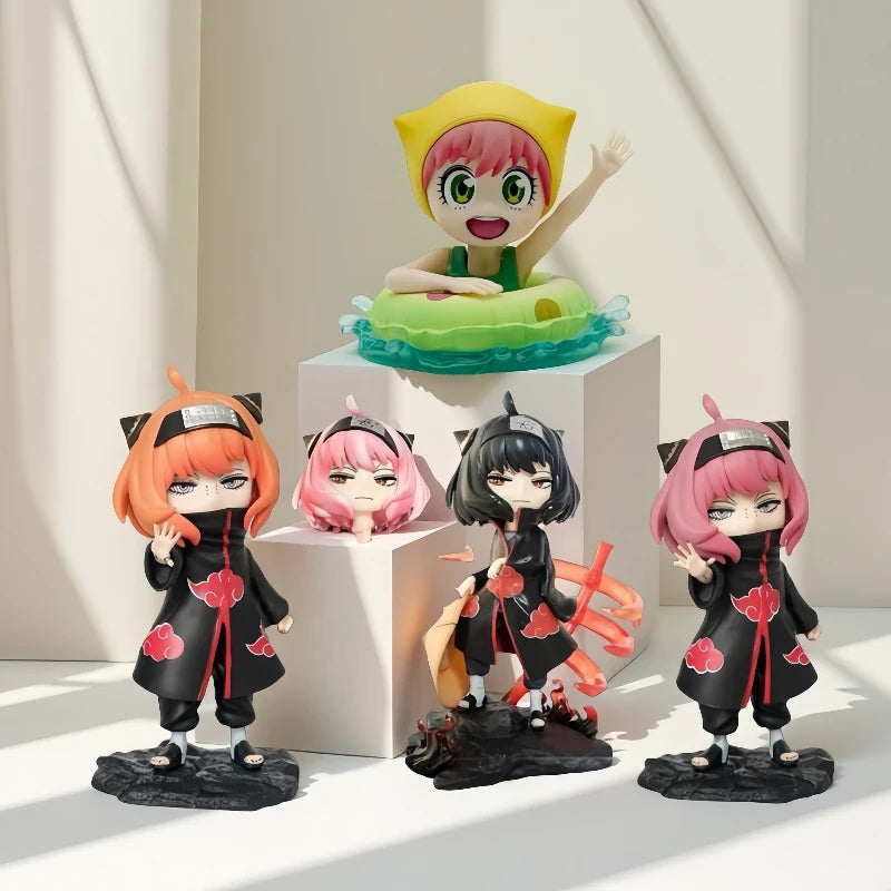 Spy×Family Anya Forger Replica Figure – Cosplay Crossover Naruto Itachi Uchiha & Pain PVC Collectible Model Toy