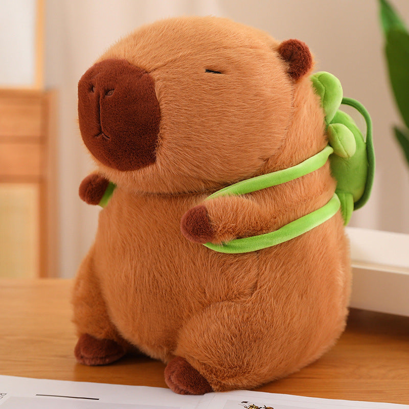 Capybara Plush Toy – Buddha Style Sitting Stuffed Animal Doll