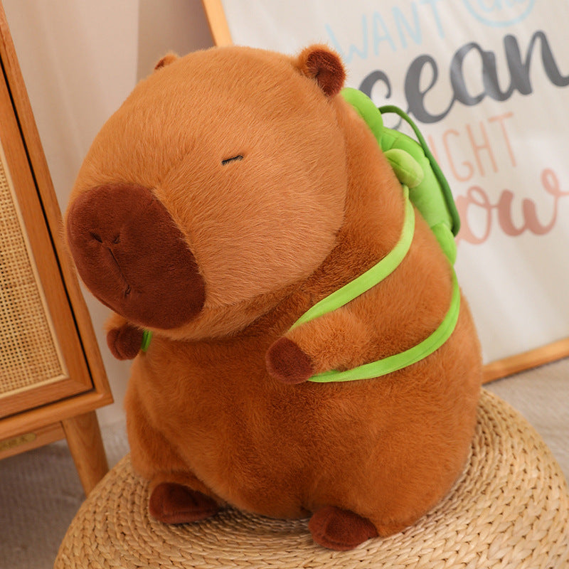 Capybara Plush Toy – Buddha Style Sitting Stuffed Animal Doll