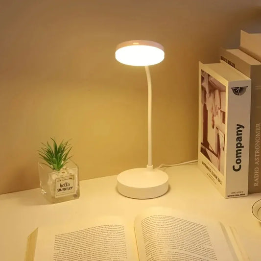 10-LED USB Rechargeable Desk Lamp – Touch Control with 3 Dimming Modes for Study, Office, and Reading