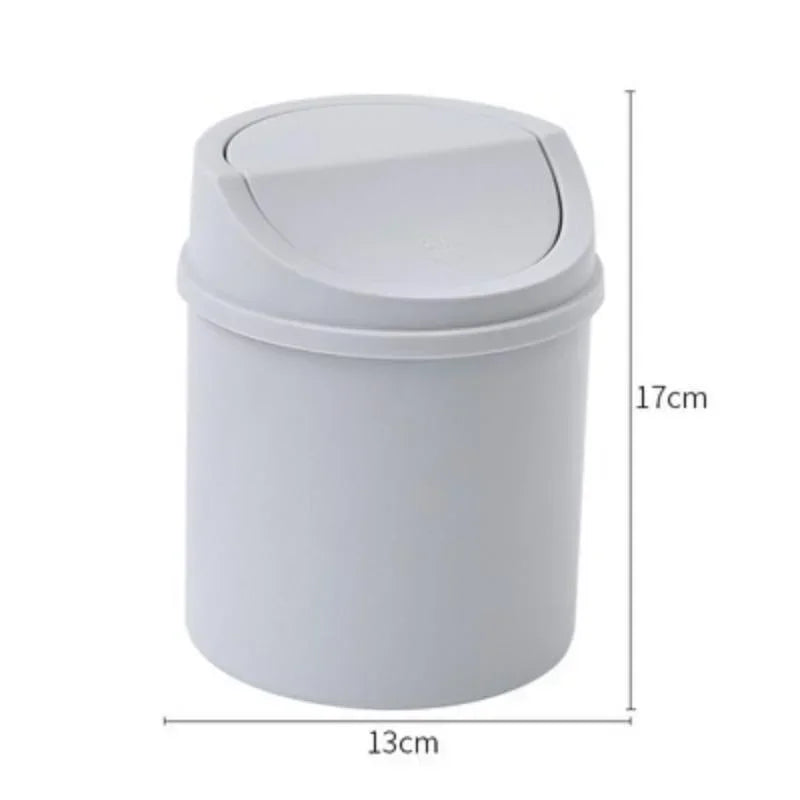 Mini Desktop Trash Can with Flip Cover – Compact Garbage Bin for Home, Office, and Workspace Organization