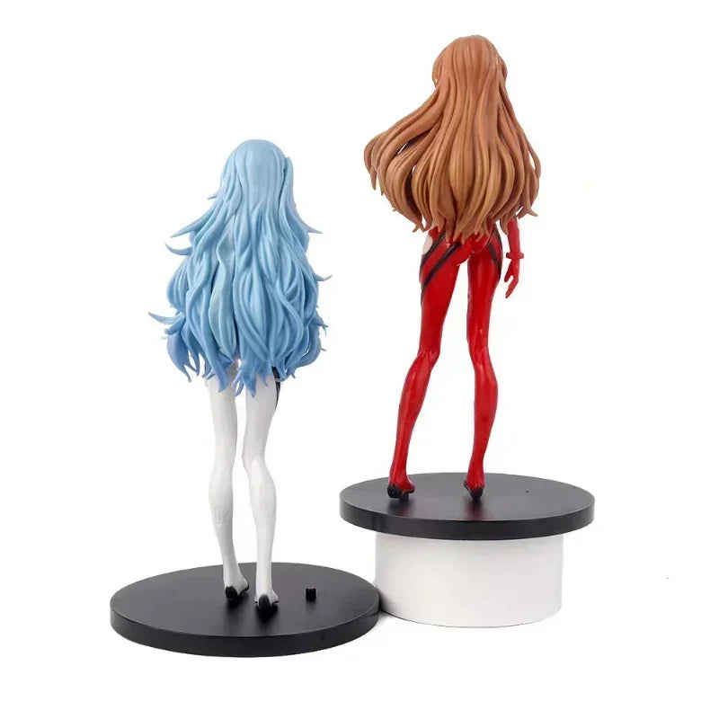 Neon Genesis Evangelion Figures – 18 cm Rei Ayanami & Asuka PVC Anime Collectible Statue Model Toys