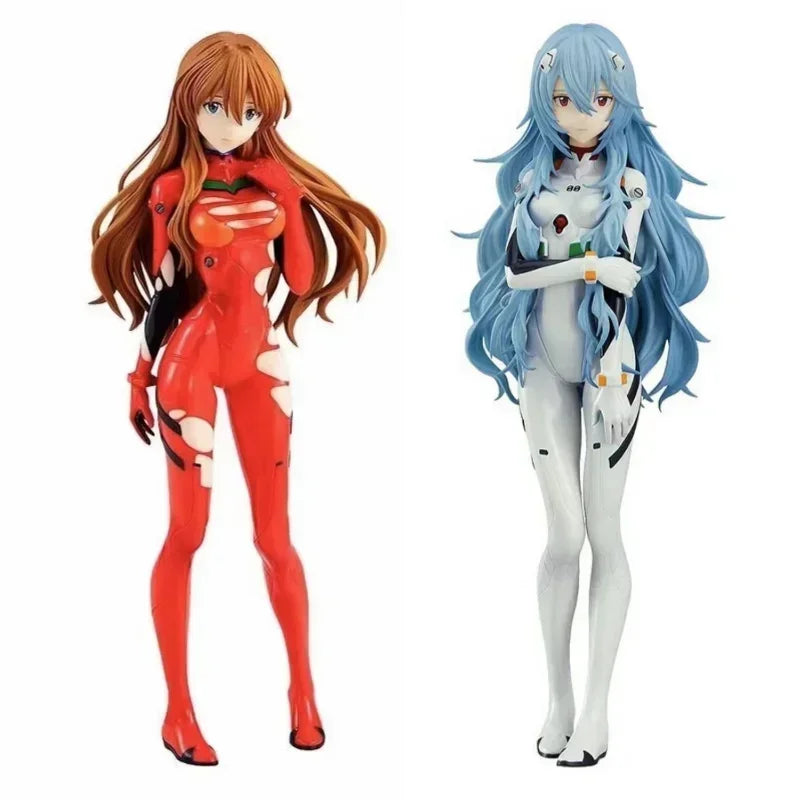 Neon Genesis Evangelion Figures – 18 cm Rei Ayanami & Asuka PVC Anime Collectible Statue Model Toys