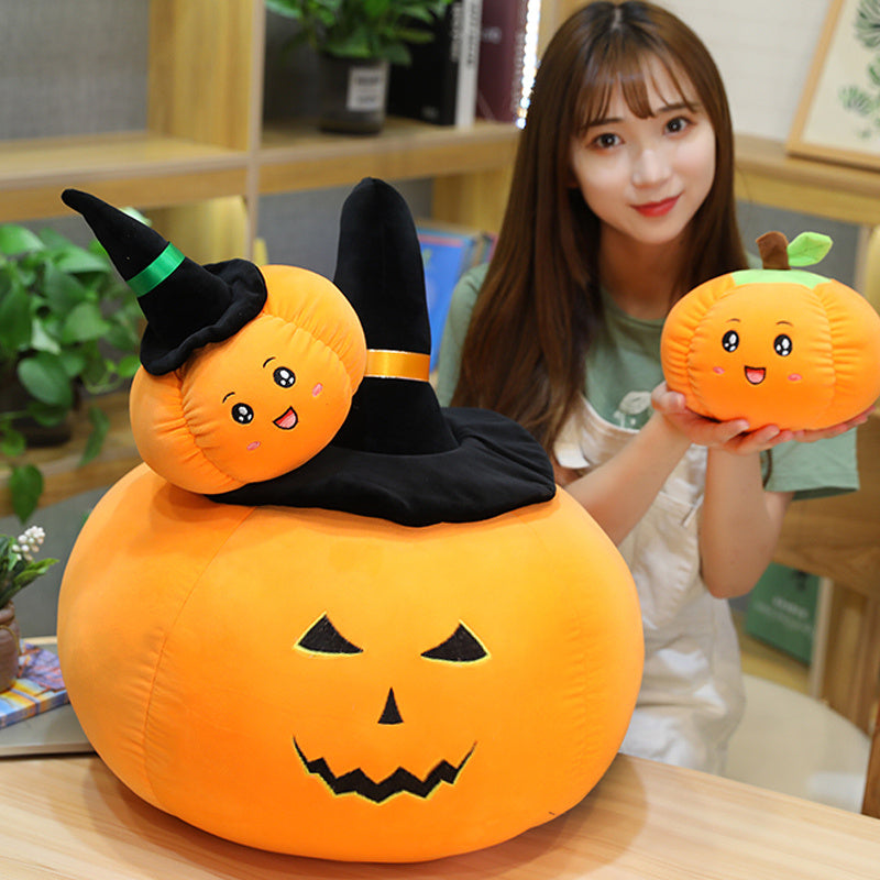 Halloween Pumpkin Plush Toy – Cute Stuffed Pumpkin Doll for Decoration & Gifts