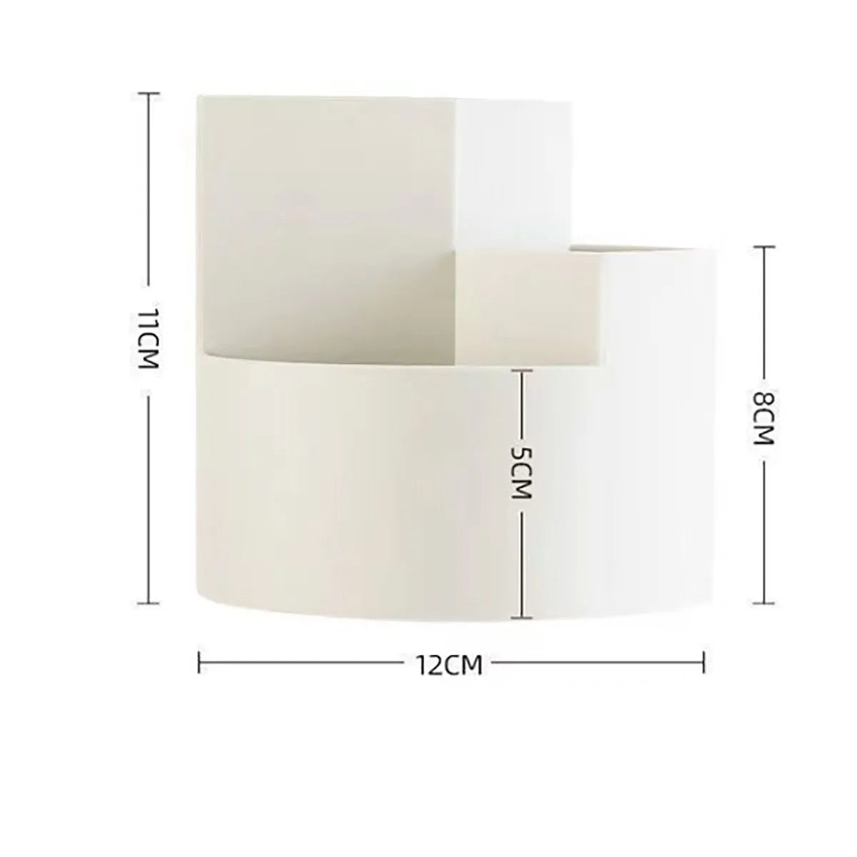360° Rotating Desk Pencil Holder – Multi-Compartment Organizer for Office, School & Home Use
