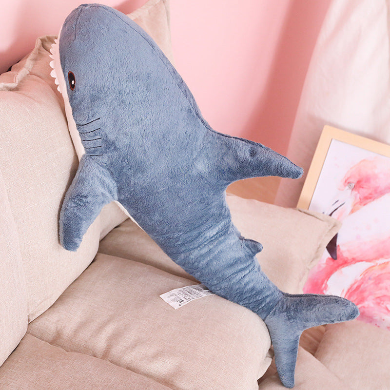 Shark Plush Pillow – Large Crystal Soft Stuffed Animal Cushion