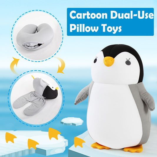 Penguin U-Shaped Neck Pillow – Soft Travel & Nap Pillow