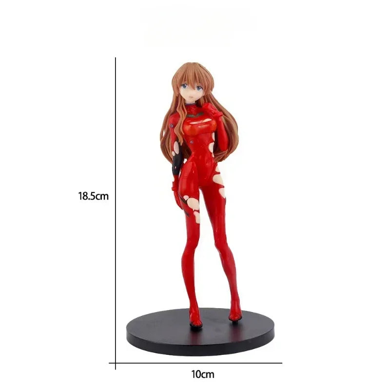 Neon Genesis Evangelion Figures – 18 cm Rei Ayanami & Asuka PVC Anime Collectible Statue Model Toys