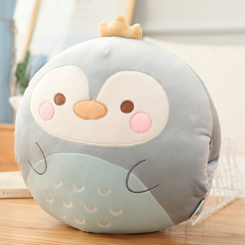 Cartoon Animal Hand Warmer Plush Pillow – Dinosaur, Pig, Bear & Penguin
