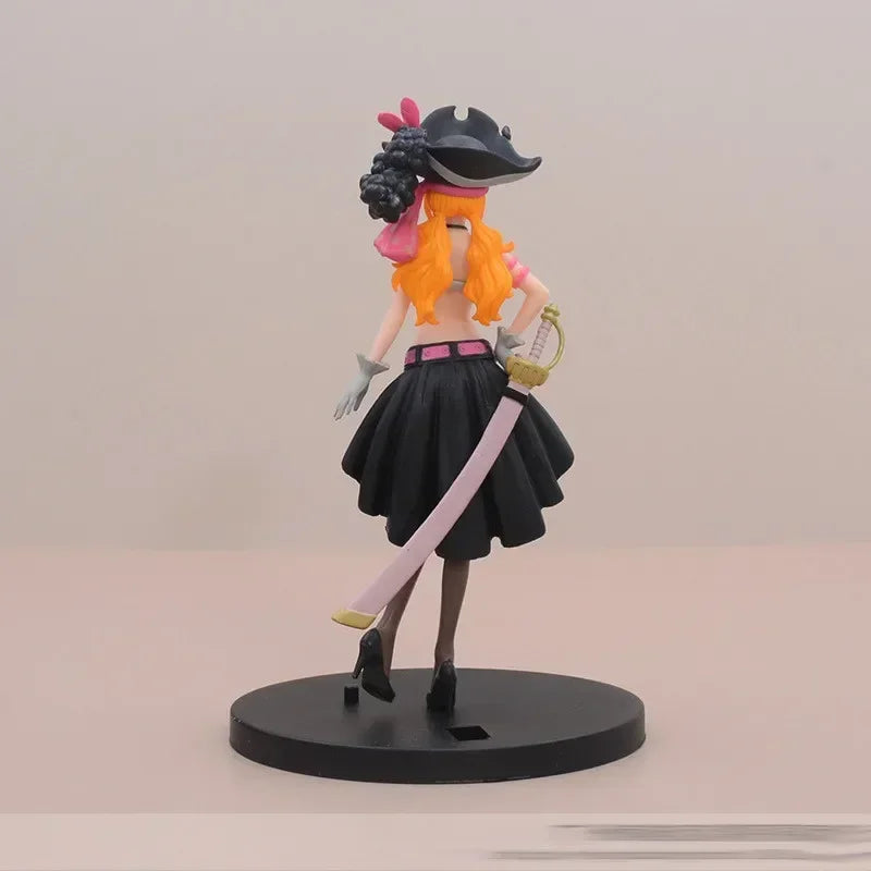 One Piece Nami Figure – 19 cm Film Red Black Outfit PVC Anime Collectible Statue Model Toy