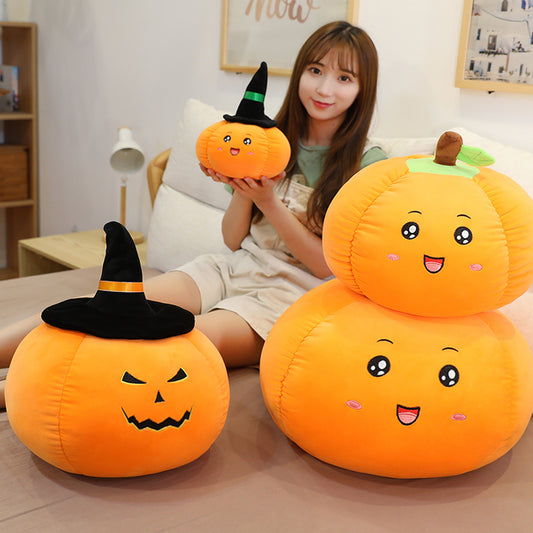 Halloween Pumpkin Plush Toy – Cute Stuffed Pumpkin Doll for Decoration & Gifts