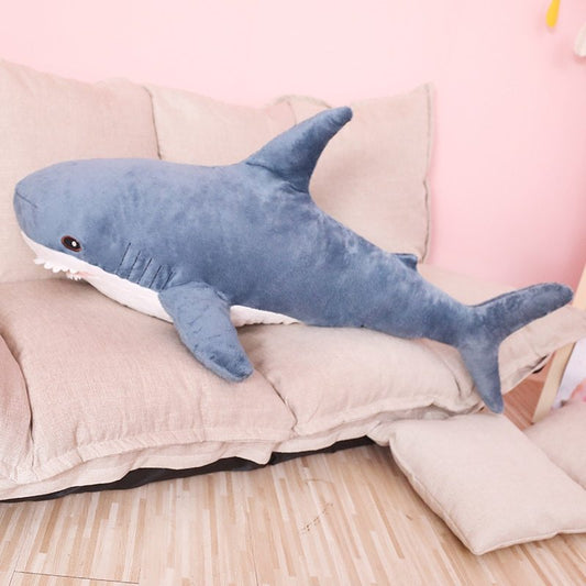 Shark Plush Pillow – Large Crystal Soft Stuffed Animal Cushion
