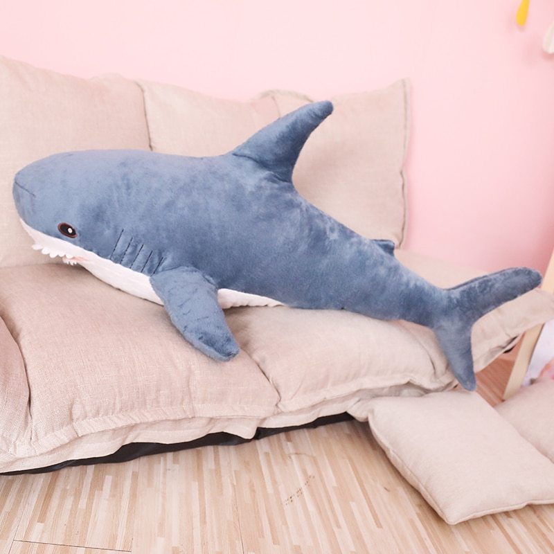 Shark Plush Pillow – Large Crystal Soft Stuffed Animal Cushion