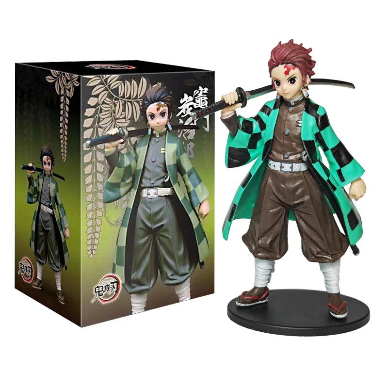 Demon Slayer Anime Figures – 14 cm Tanjiro, Nezuko, Zenitsu & Inosuke PVC Collectible Statues